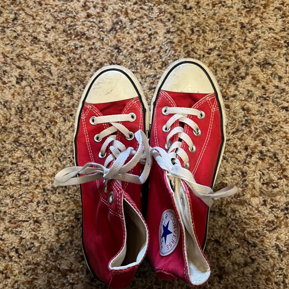 Converse Red High-Top Sneakers
